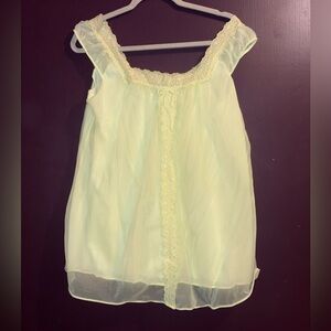 Sheer butter yellow babydoll dress